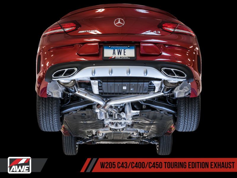 AWE Tuning, AWE Touring Cat-Back Exhaust | 2015-2021 Mercedes-Benz C43 / C450 / C400 W205 3.0L Turbo (3015-31012)