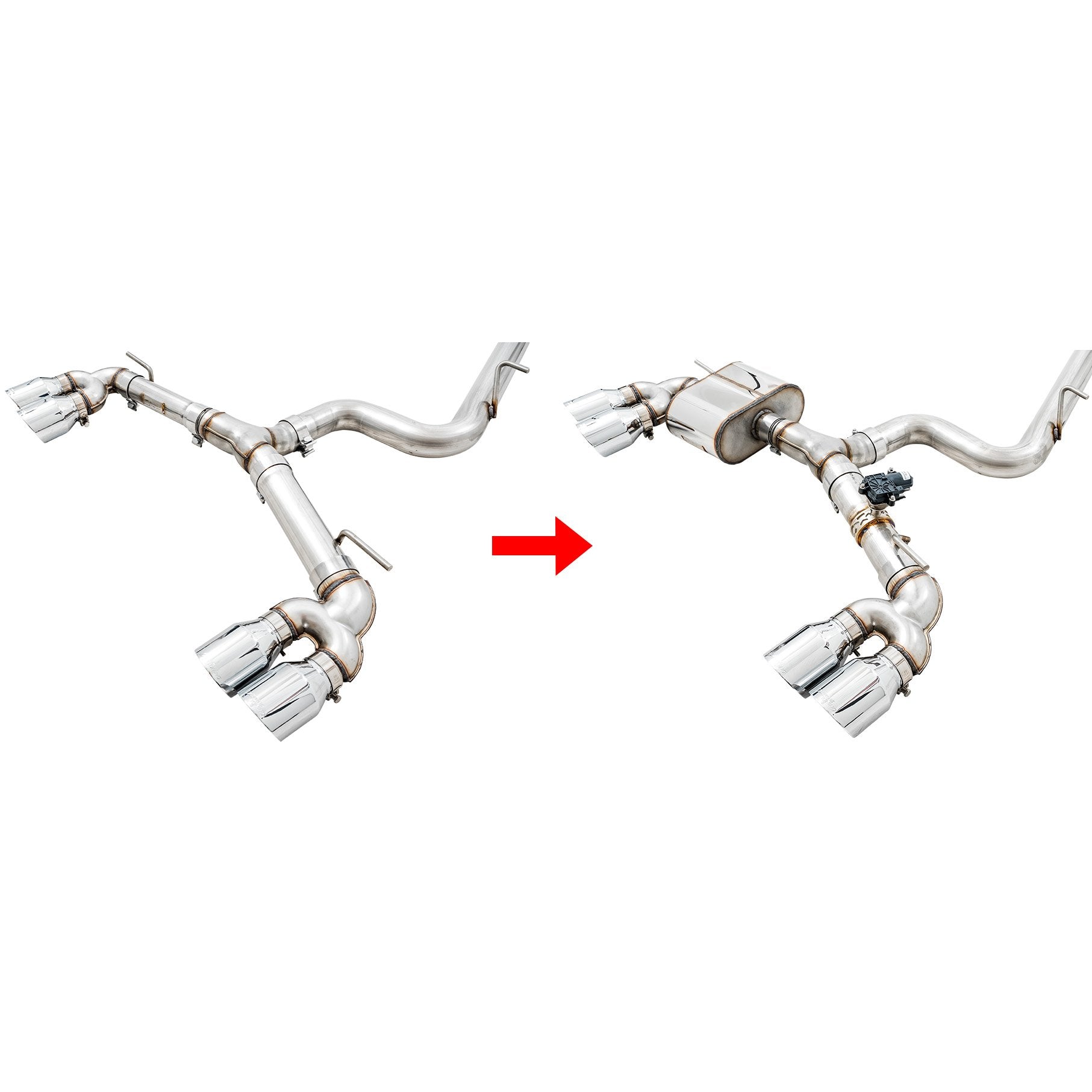 AWE Tuning, AWE Track to SwitchPath Exhaust Conversion Kit | 2013-2021 Audi S3 8V (3825-11030)